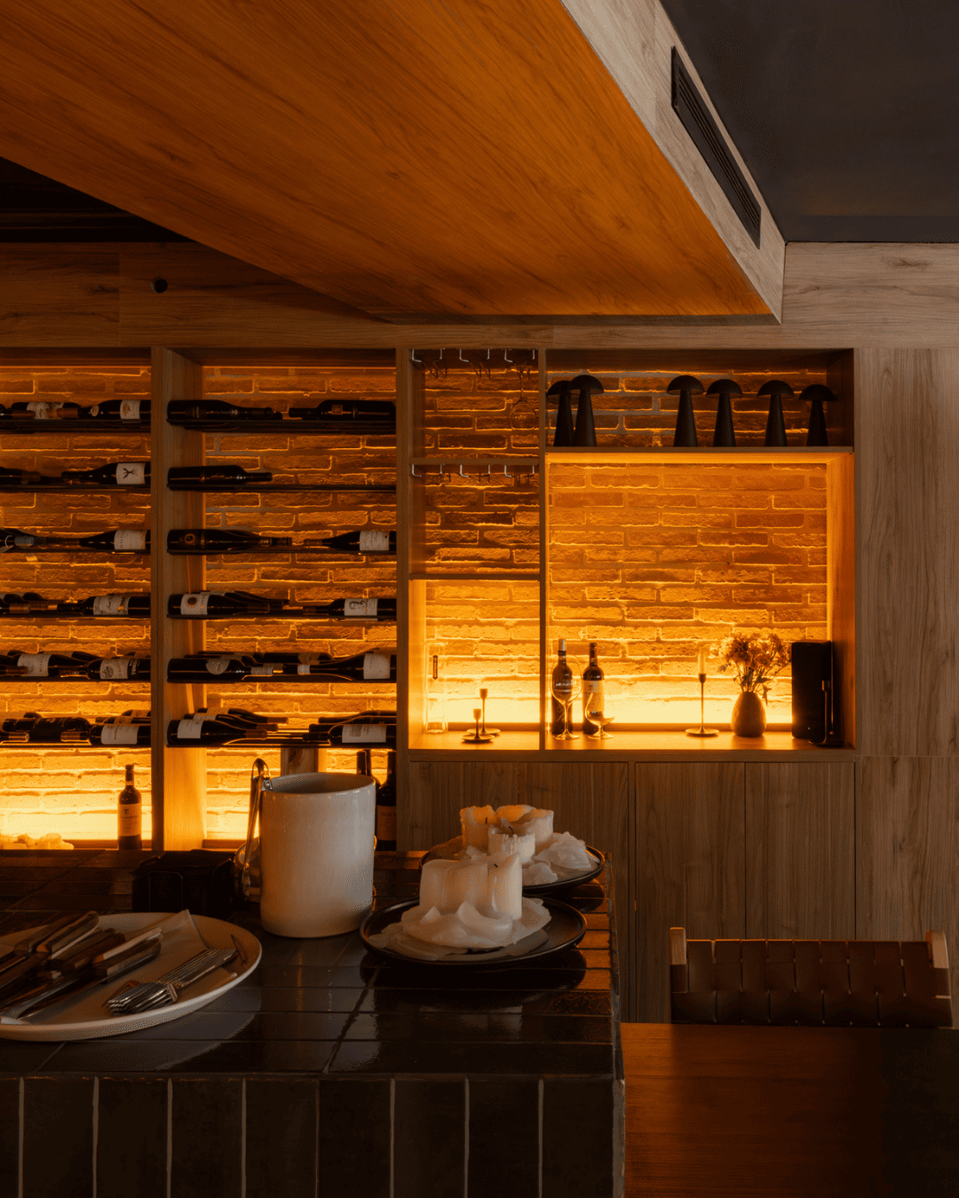 Restaurante Madera Pared